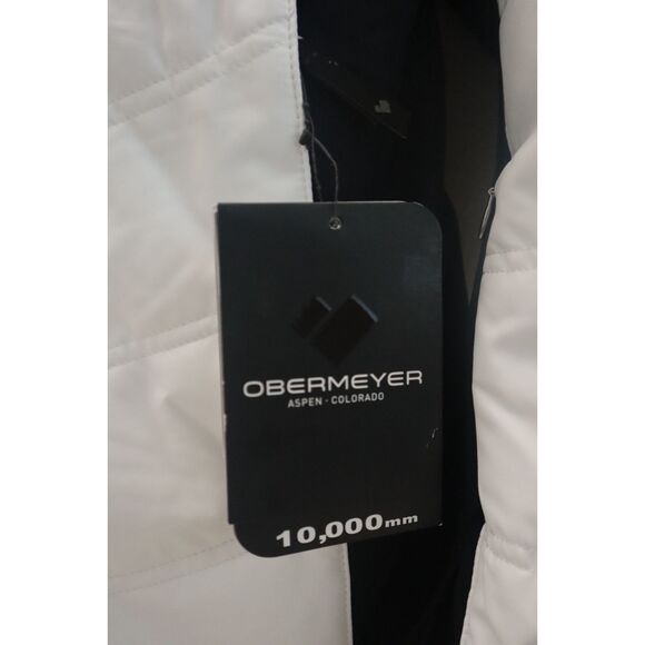 Obermeyer Women's Sz 14 White Tuscany II Insulated Winter Puffer Jacket - Picture 3 of 16